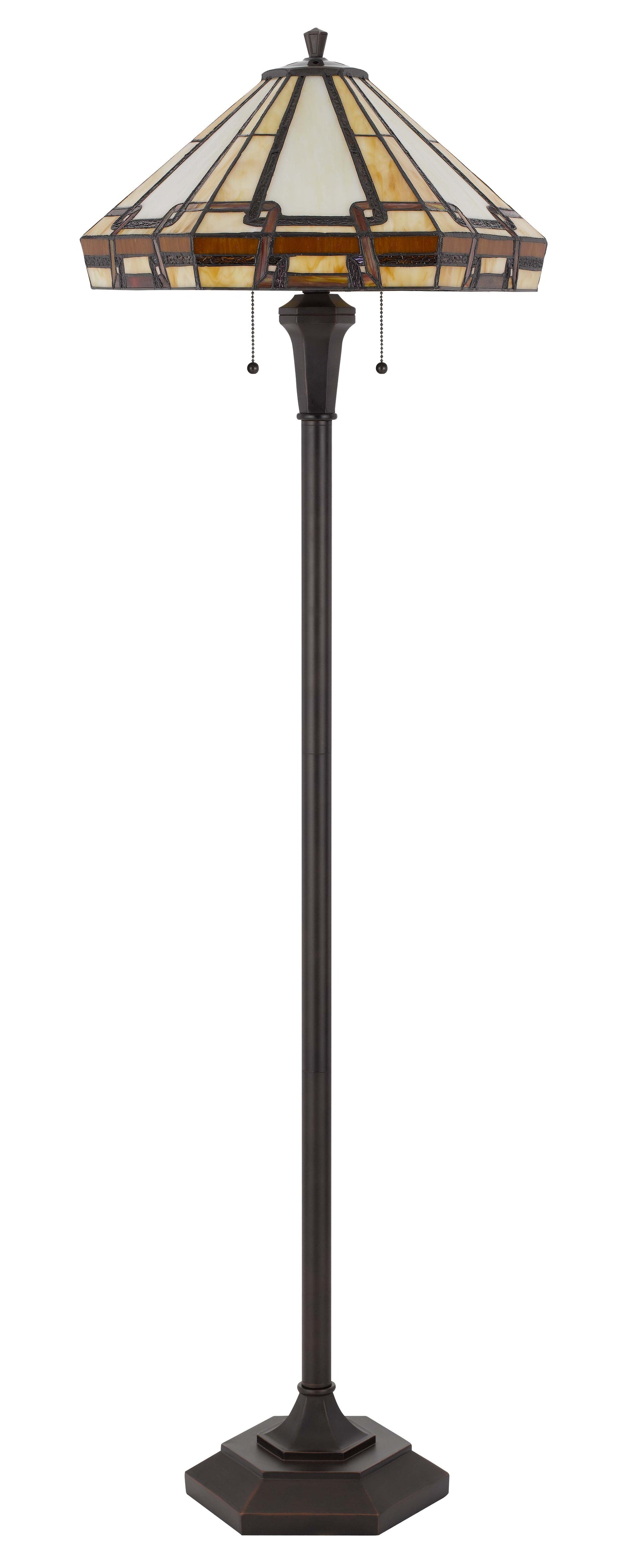 59.25" Height dark metal and resin floor lamp with