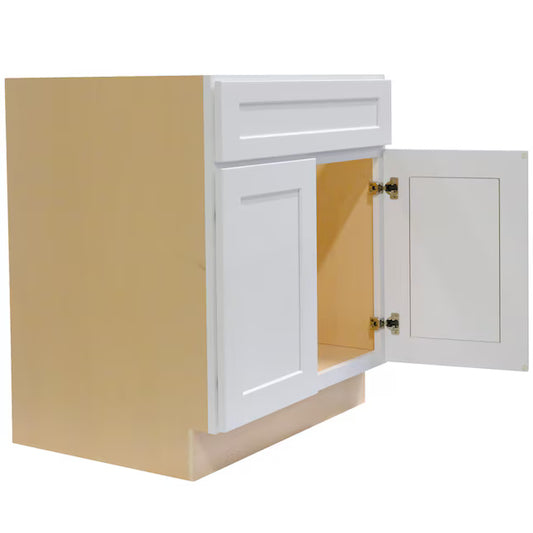 Value-Line Shaker 36 in. base cabinet with 2 doors and a drawer