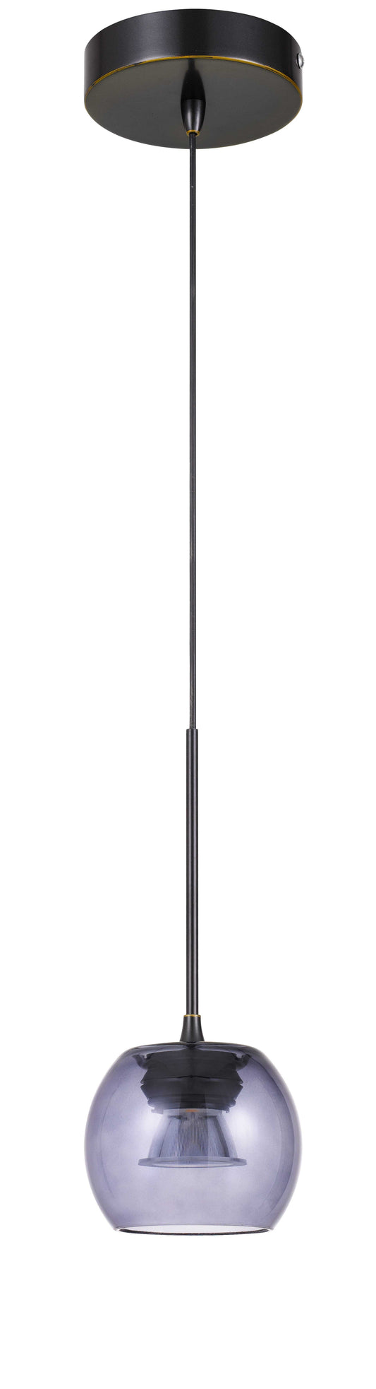 Ithaca Dimmable Led Glass Mini Pendant With Smoked Glass