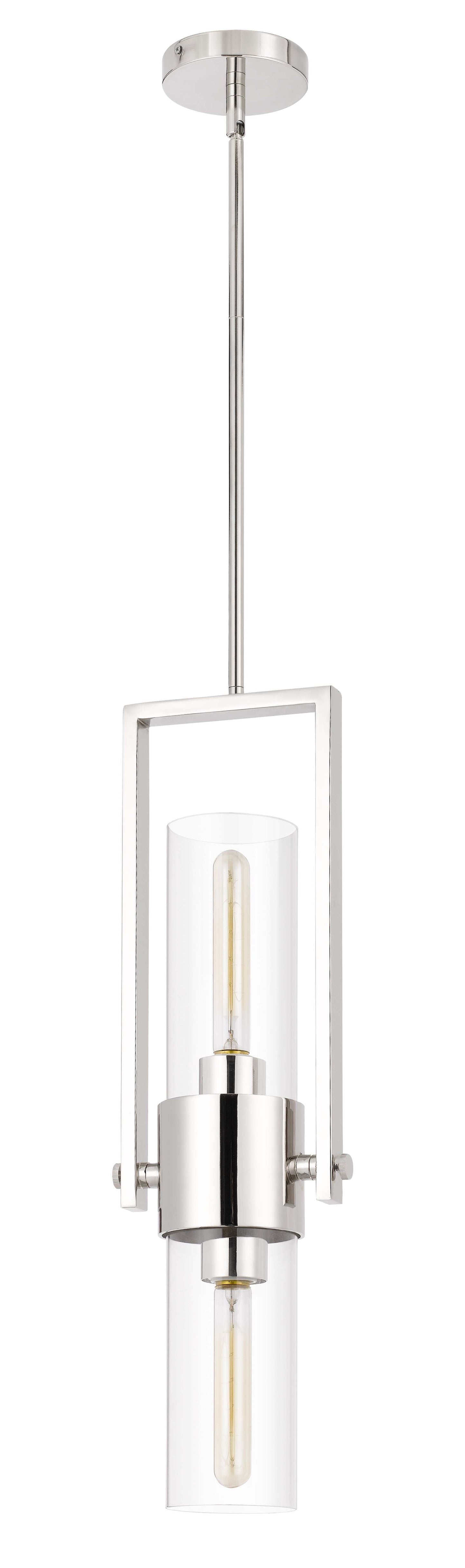 60W Redmond Metal Pendant With Clear Glass Shade