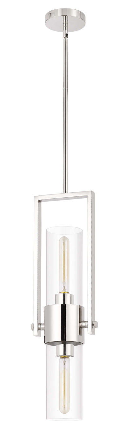 60W Redmond Metal Pendant With Clear Glass Shade
