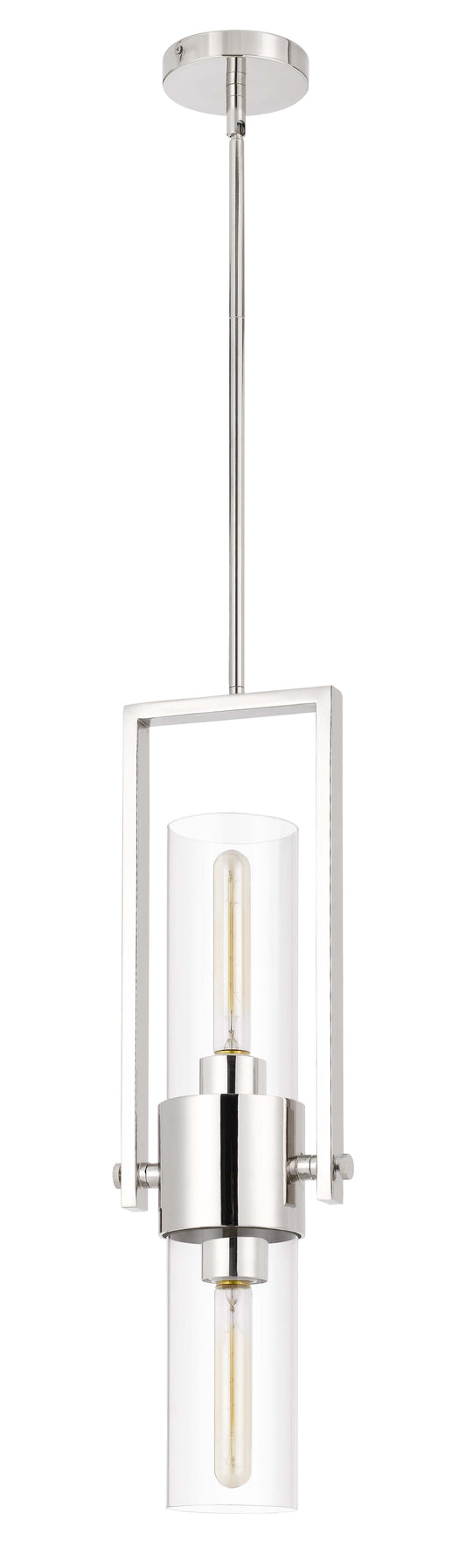60W Redmond Metal Pendant With Clear Glass Shade