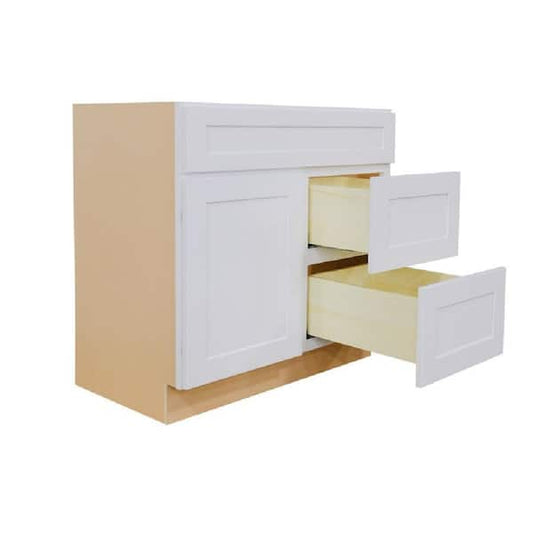 Value-Line Shaker 30 in. vanity combination cabinet 1 door & 2 right drawers