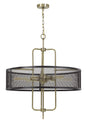 60W X 6 Leiden Metal Chandelier With Mesh Shade (Edison Bulbs Are Not Included)