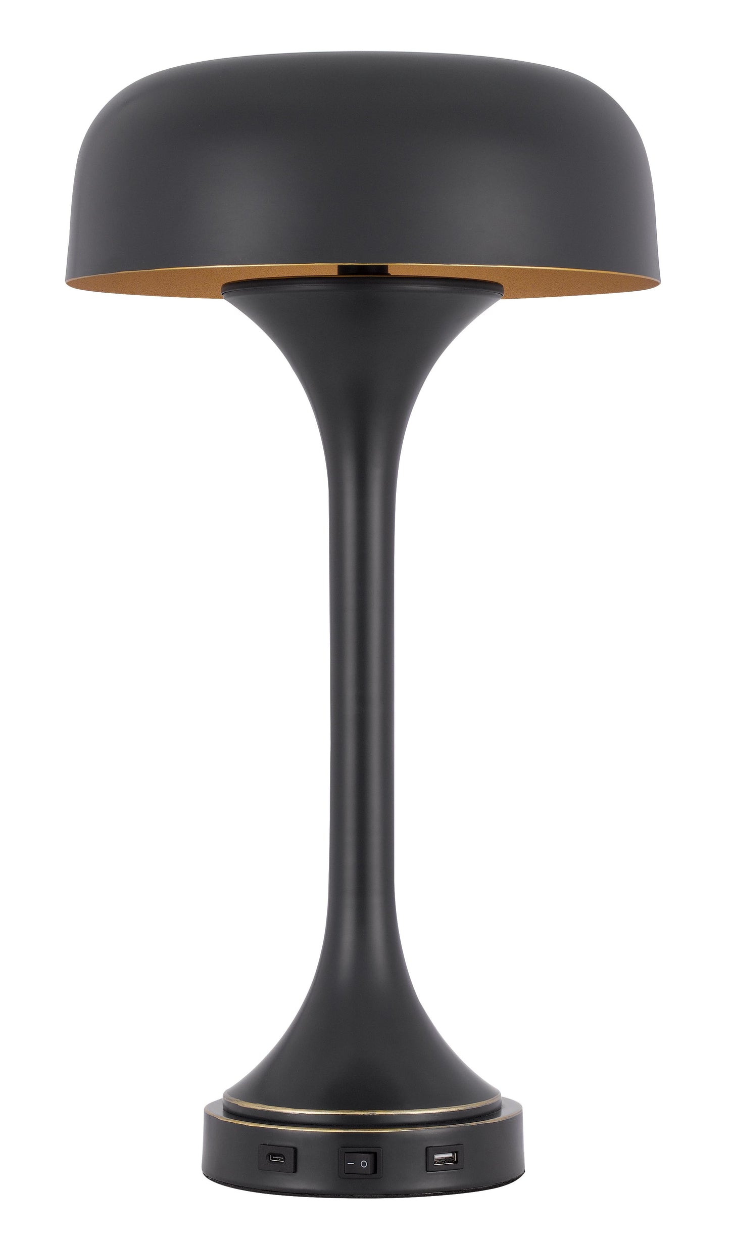 40W X 2 Mushroom Cloud Metal Desk Lamp With 1 Usb And 1 Type C Usb Charging Ports