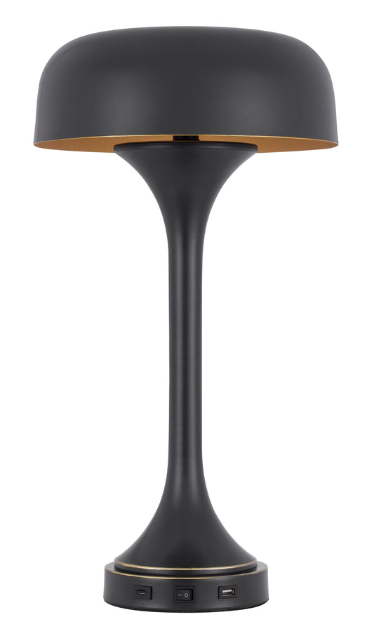 40W X 2 Mushroom Cloud Metal Desk Lamp With 1 Usb And 1 Type C Usb Charging Ports