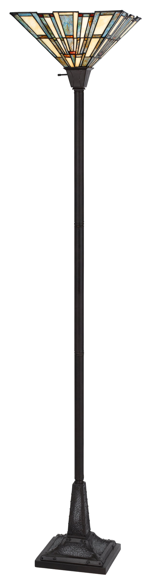 150W 3 way metal/resin Tiffany torchiere