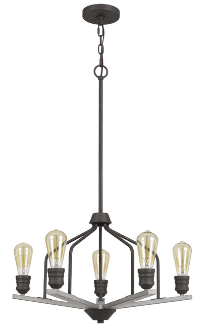 Corning Metal Chandelier (Edison Bulbs Not Included)