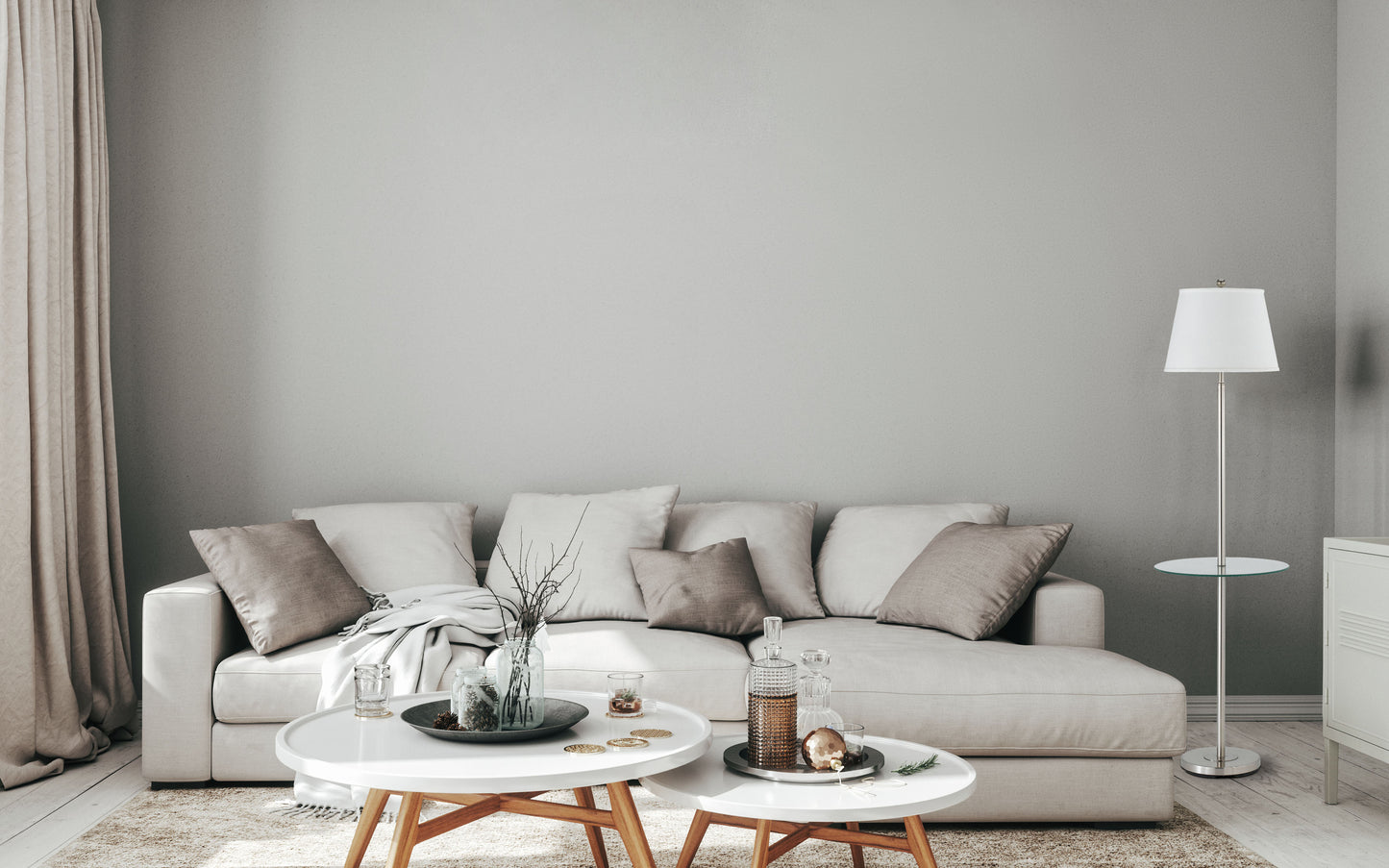 150W Andros Metal Floor Lamp W/Glass Tray