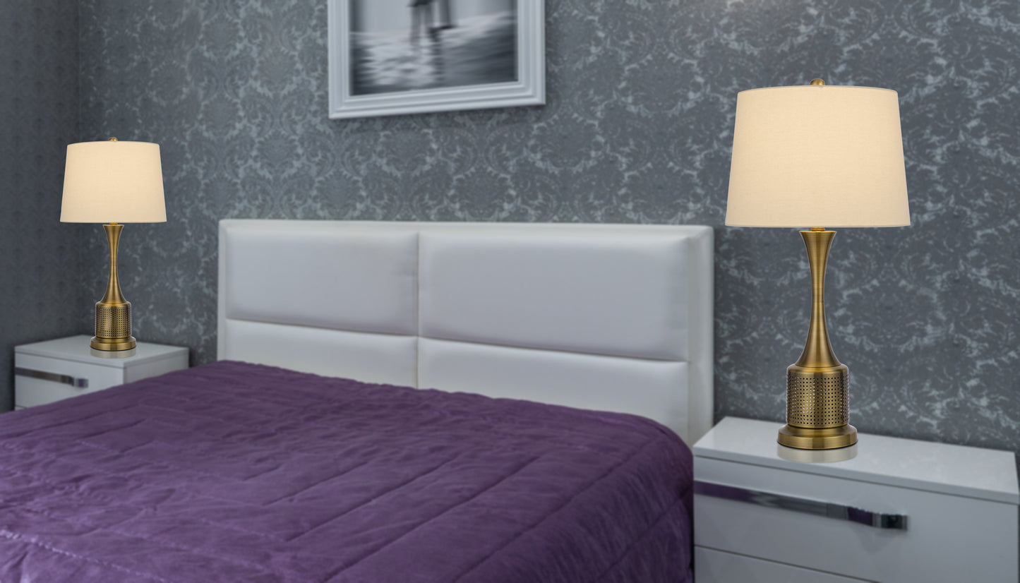 100W Toccoa Metal Table Lamp. Priced And Sold As Pairs