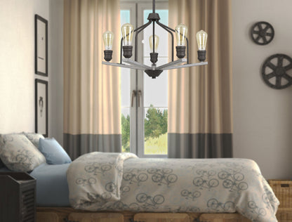 Corning Metal Chandelier (Edison Bulbs Not Included)