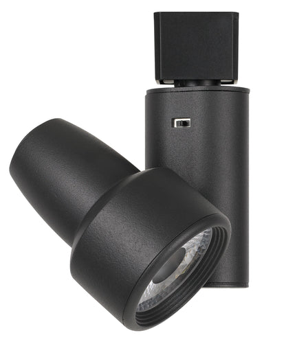 5.25" Height Metal LED Track Head in Black Finish