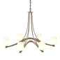 Oval Ribbon 6 Arm Chandelier