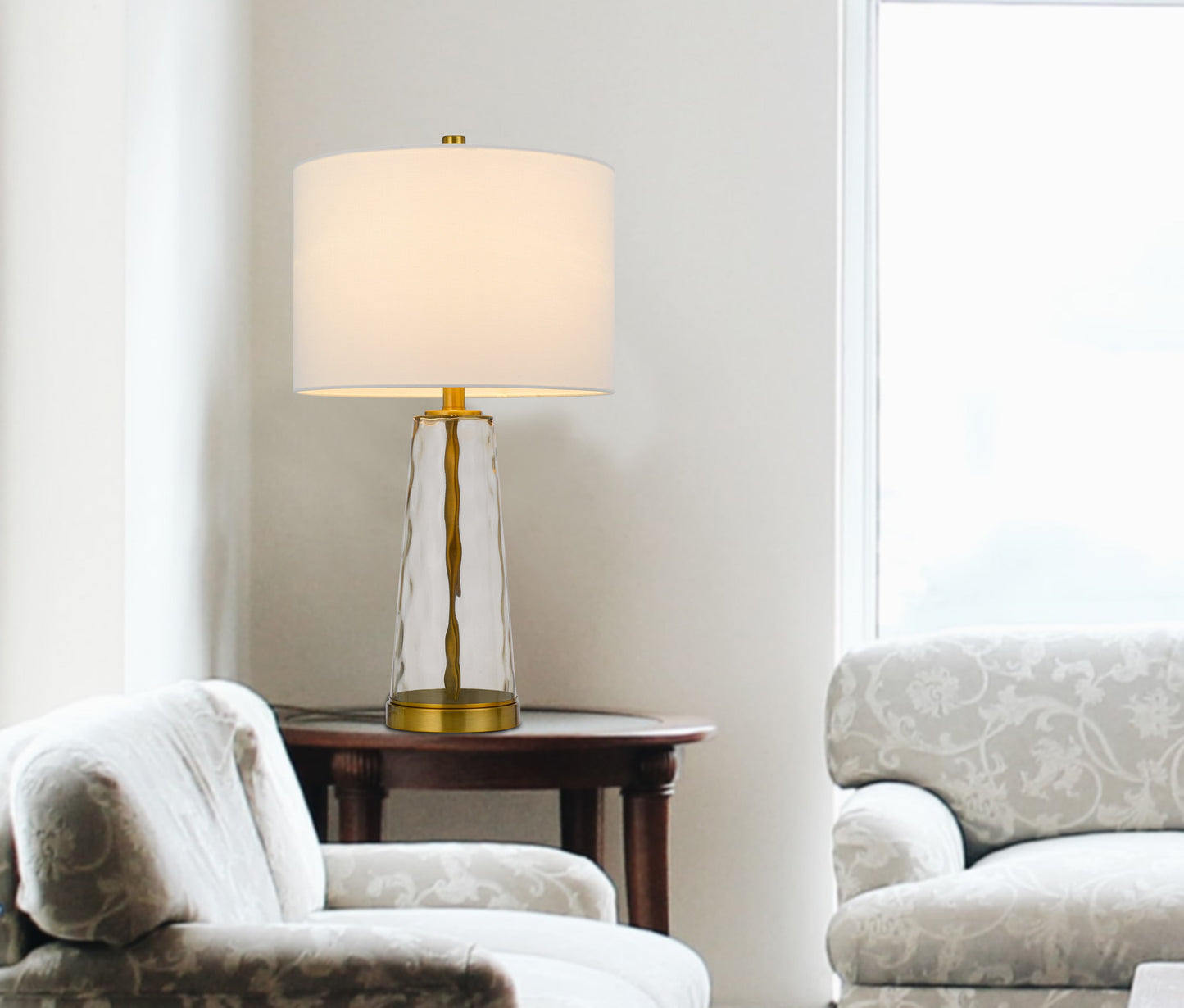 100W Heber Glass Table Lamp