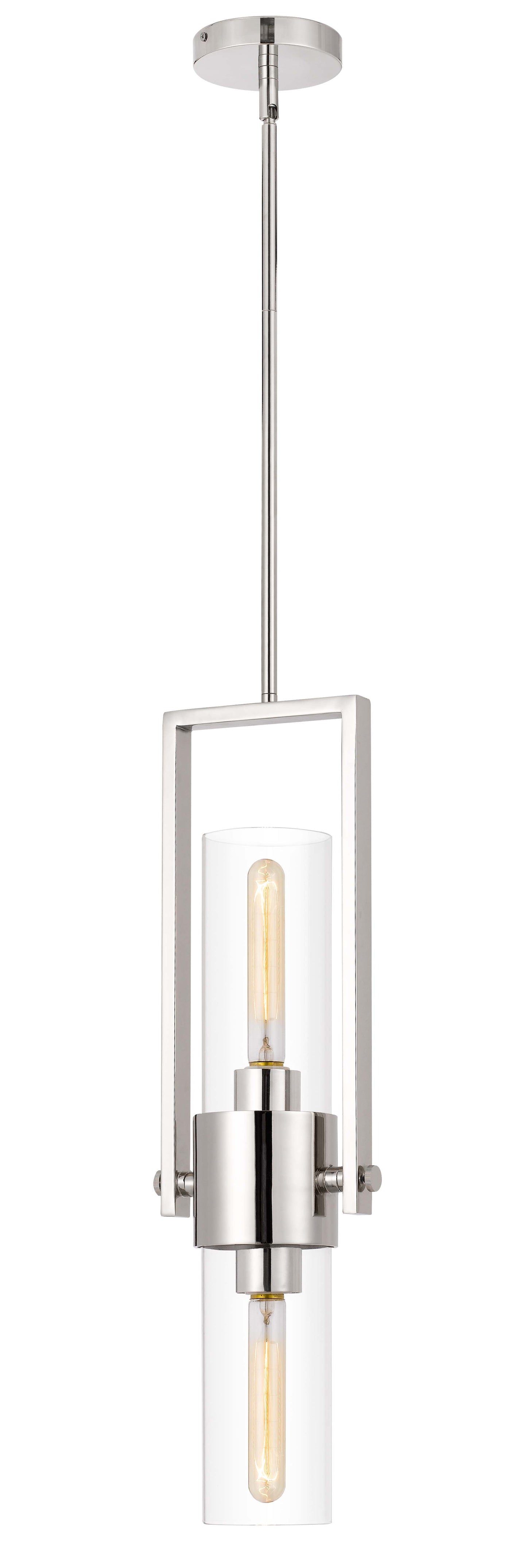 60W Redmond Metal Pendant With Clear Glass Shade