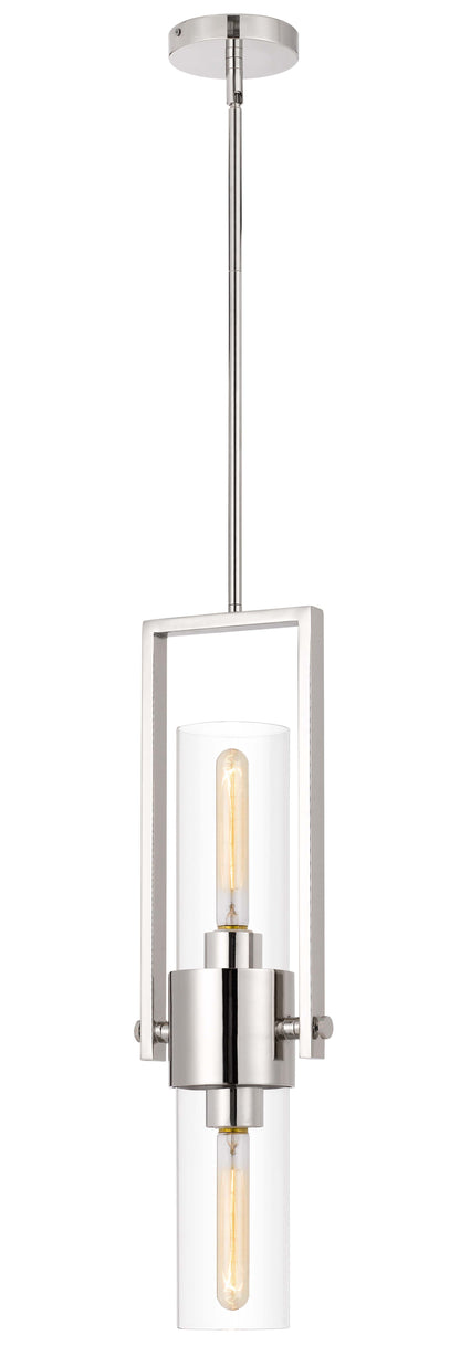60W Redmond Metal Pendant With Clear Glass Shade