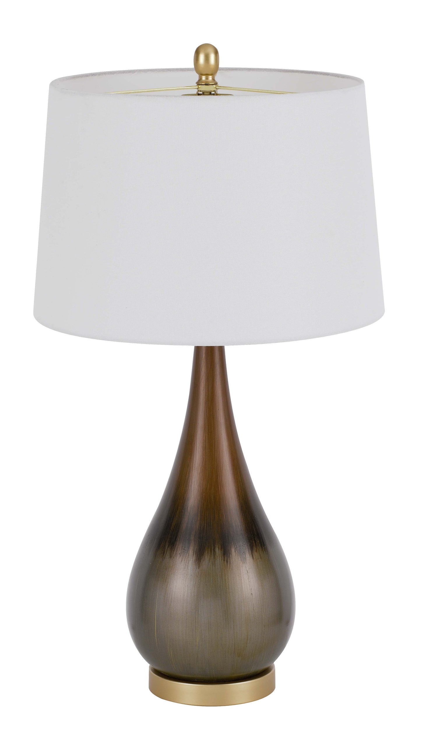 150W 3 Way Carmi Metal Table Lamp With Hardback Taper Drum Fabric Shade