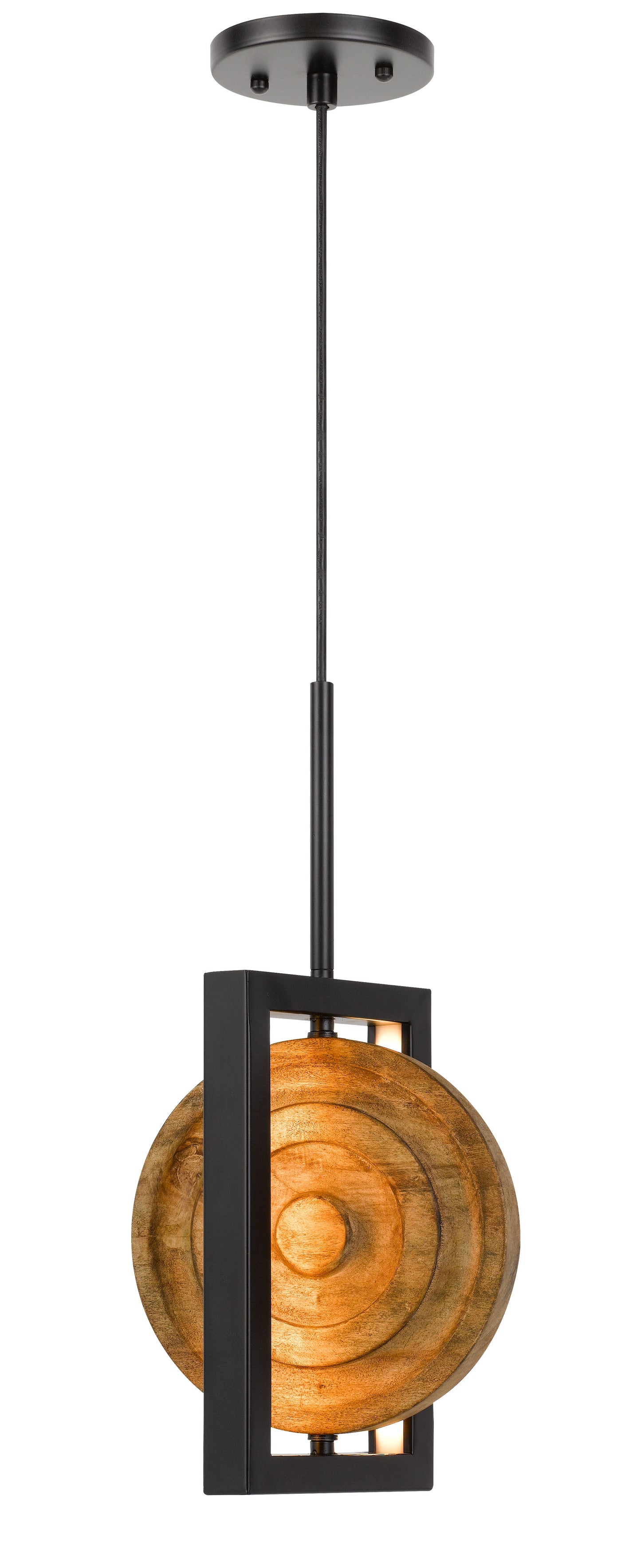 Fano Integrated Dimmable Led Wood/Metal Mini Pendant Fixture. 16W, 1280 Lumen. 3000K