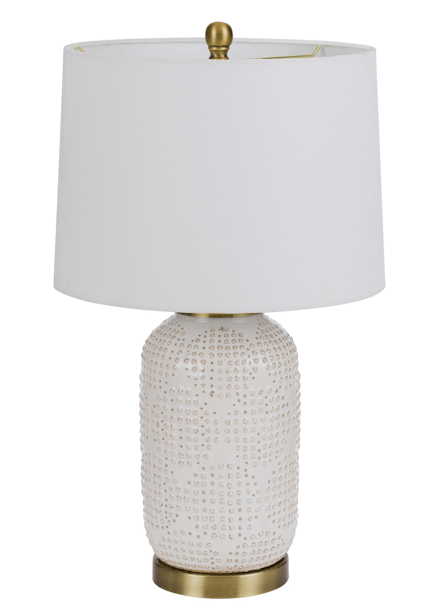 150W 3 Way Sedalia Ceramic Table Lamp With Hardback Fabric Shade