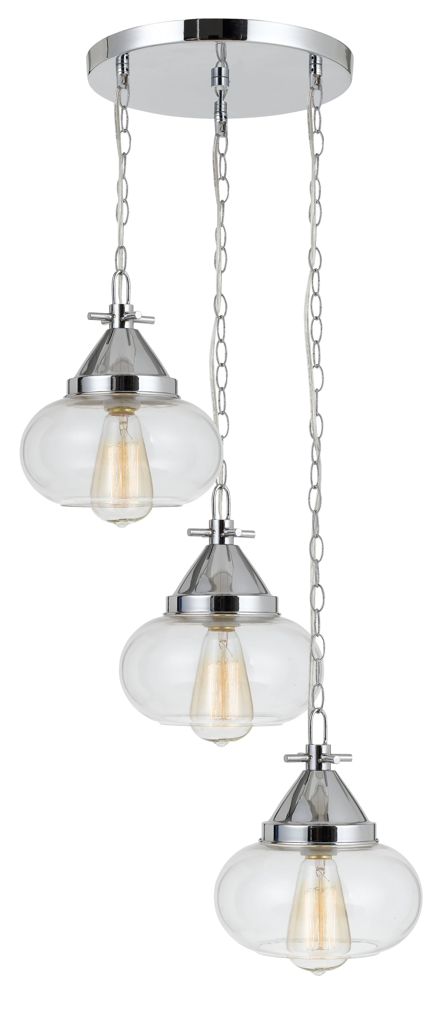 60W X 3 MAYWOOD GLASS PENDANT