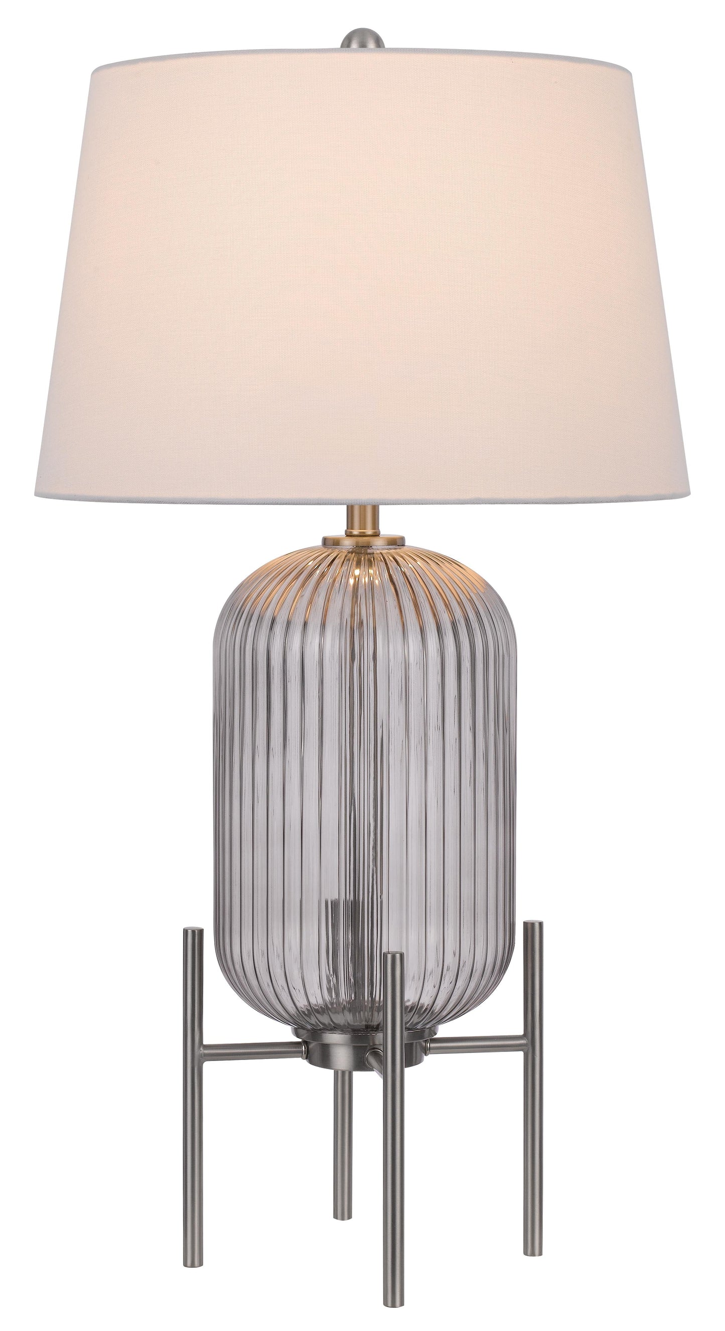 150W 3 Way Belleville Fluted Glass Table Lamp