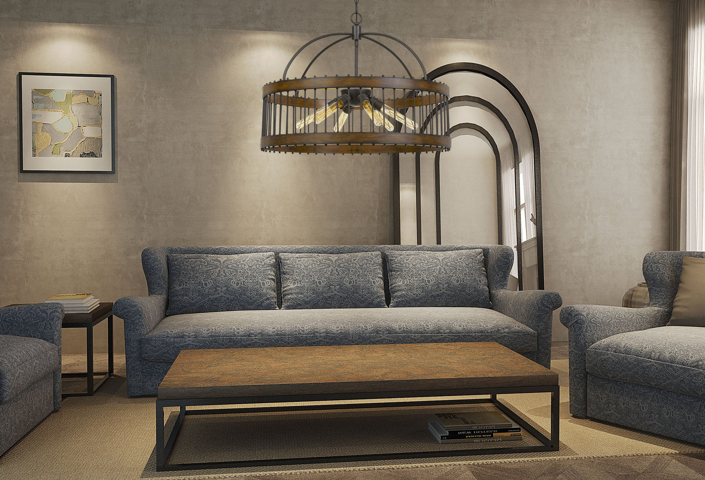 22" Cantania Metal Fixture in Metal Finish