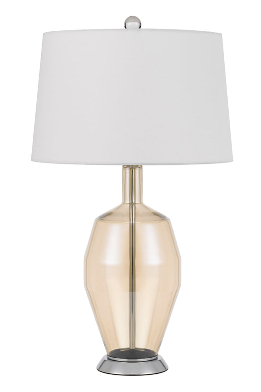 Carpiano Glass Table Lamp With Hardback Taper Drum Shade