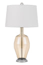 Carpiano Glass Table Lamp With Hardback Taper Drum Shade