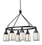 60W X 6 Channing Metal/Glass Chandelier