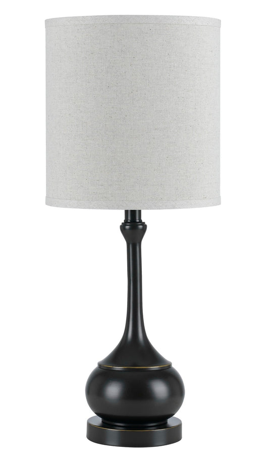 Tapron metal accent lamp in brushed steel finish