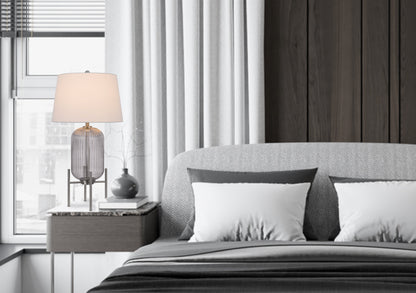 150W 3 Way Belleville Fluted Glass Table Lamp