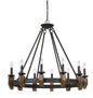 60W X 12 Cruz Metal/Wood Chandelier
