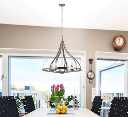 60W X 8 Meridian Metal Chandelier