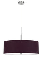 22" Height Linen Fabric Drum Pendant Shade in Purp
