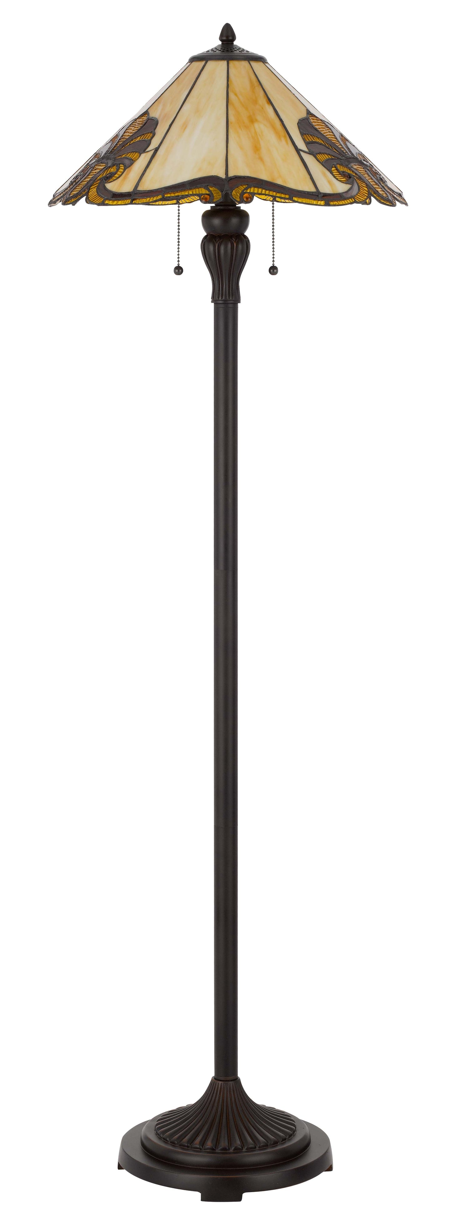 58.75" Height Dark Bronze Resin Lamp with Glass Ti