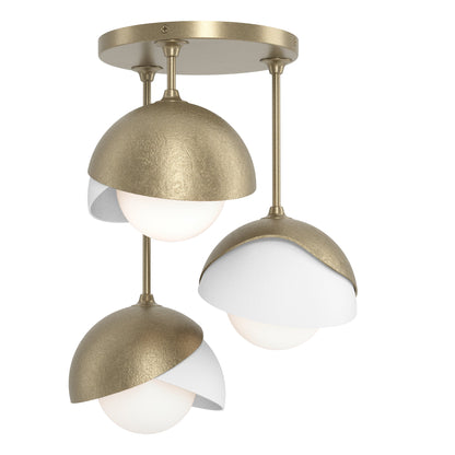 Brooklyn 3-Light Double Shade Semi-Flush