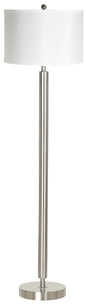 60" Tall Metal Floor Lamp in Brushed Steel
