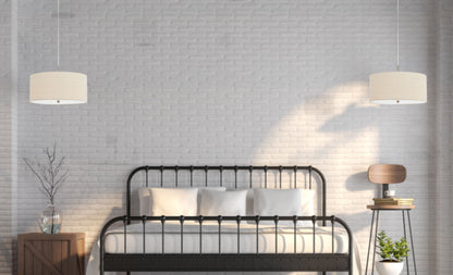 60W X 3 Addison Linen Drum Pendant