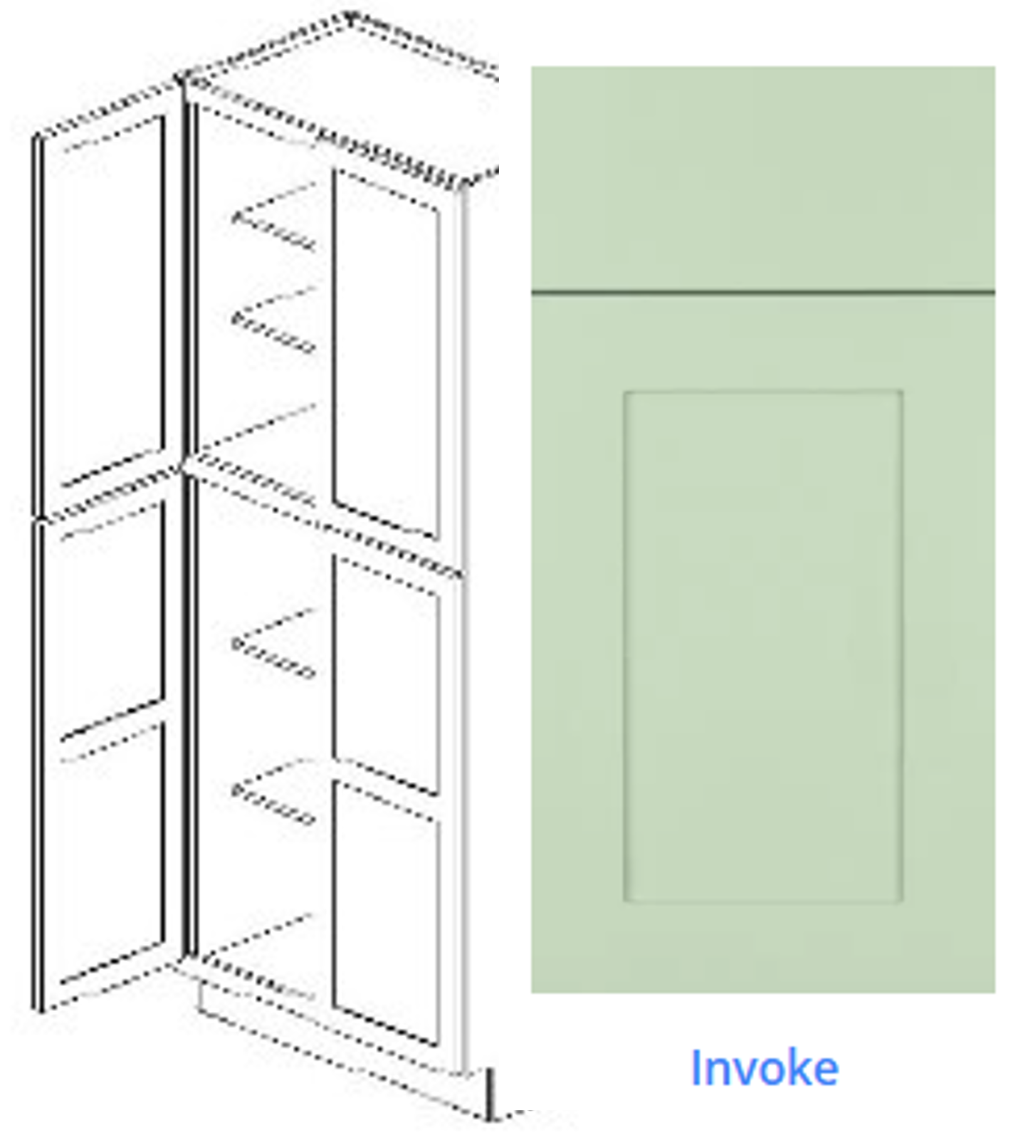 Luxury Frameless Cabinet 30 in. pantry 96 in. full-height cabinet with 4 doors