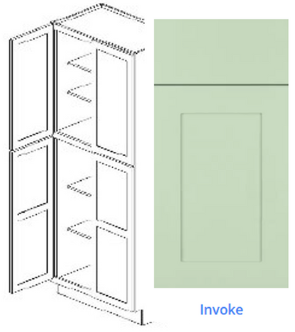 Luxury Frameless Cabinet 30 in. pantry 96 in. full-height cabinet with 4 doors