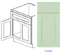 Luxury Frameless Cabinet 36 in. sink base with 2 doors and sink panel