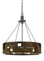 60W X 6 Bradford Metal And Wood Chandelier