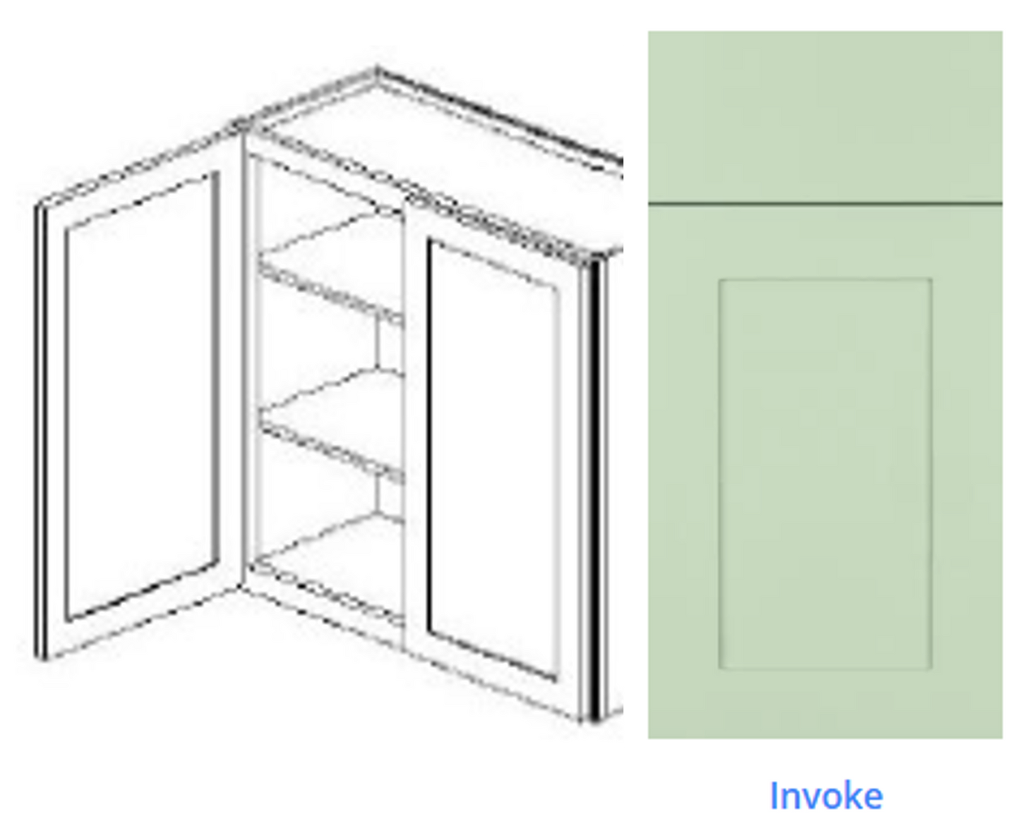 Luxury Frameless Cabinet 24 in. upper cabinet 36 in. tall 12 in. deep with 2-doors