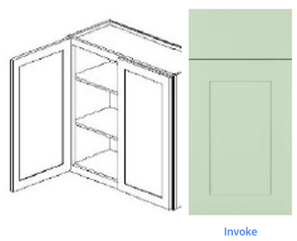 Luxury Frameless Cabinet 24 in. upper cabinet 36 in. tall 12 in. deep with 2-doors