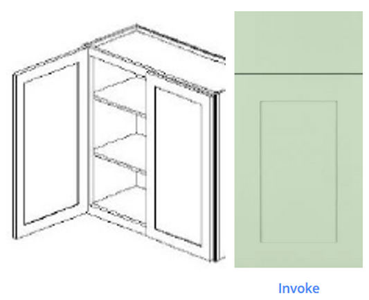 Luxury Frameless Cabinet 24 in. upper cabinet 36 in. tall 12 in. deep with 2-doors