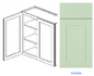 Luxury Frameless Cabinet 24 in. upper cabinet 36 in. tall 12 in. deep with 2-doors