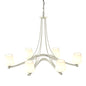 Oval Ribbon 6 Arm Chandelier
