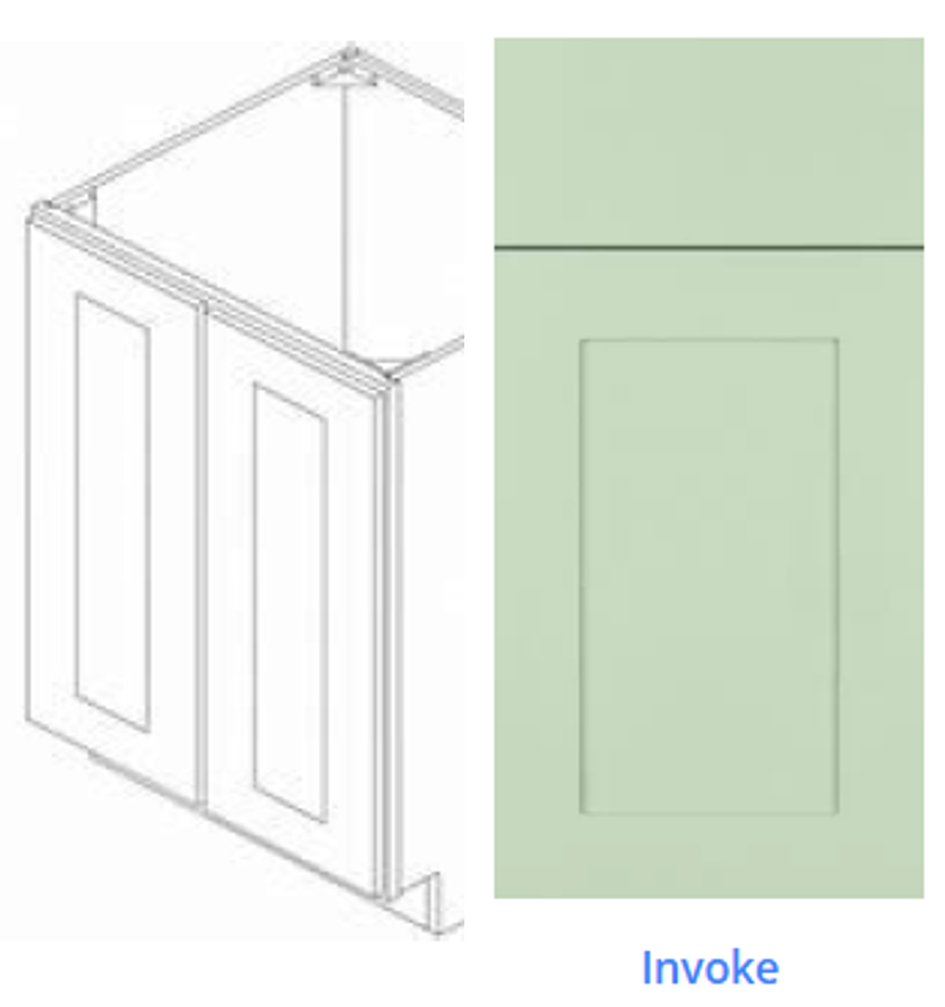 Luxury Frameless Cabinet 24 in. base cabinet with 2 full-height height doors