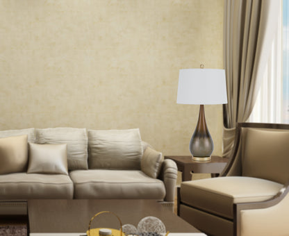 150W 3 Way Carmi Metal Table Lamp With Hardback Taper Drum Fabric Shade