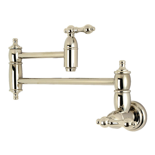 Restoration Pot Filler Faucet in Polished Nickel